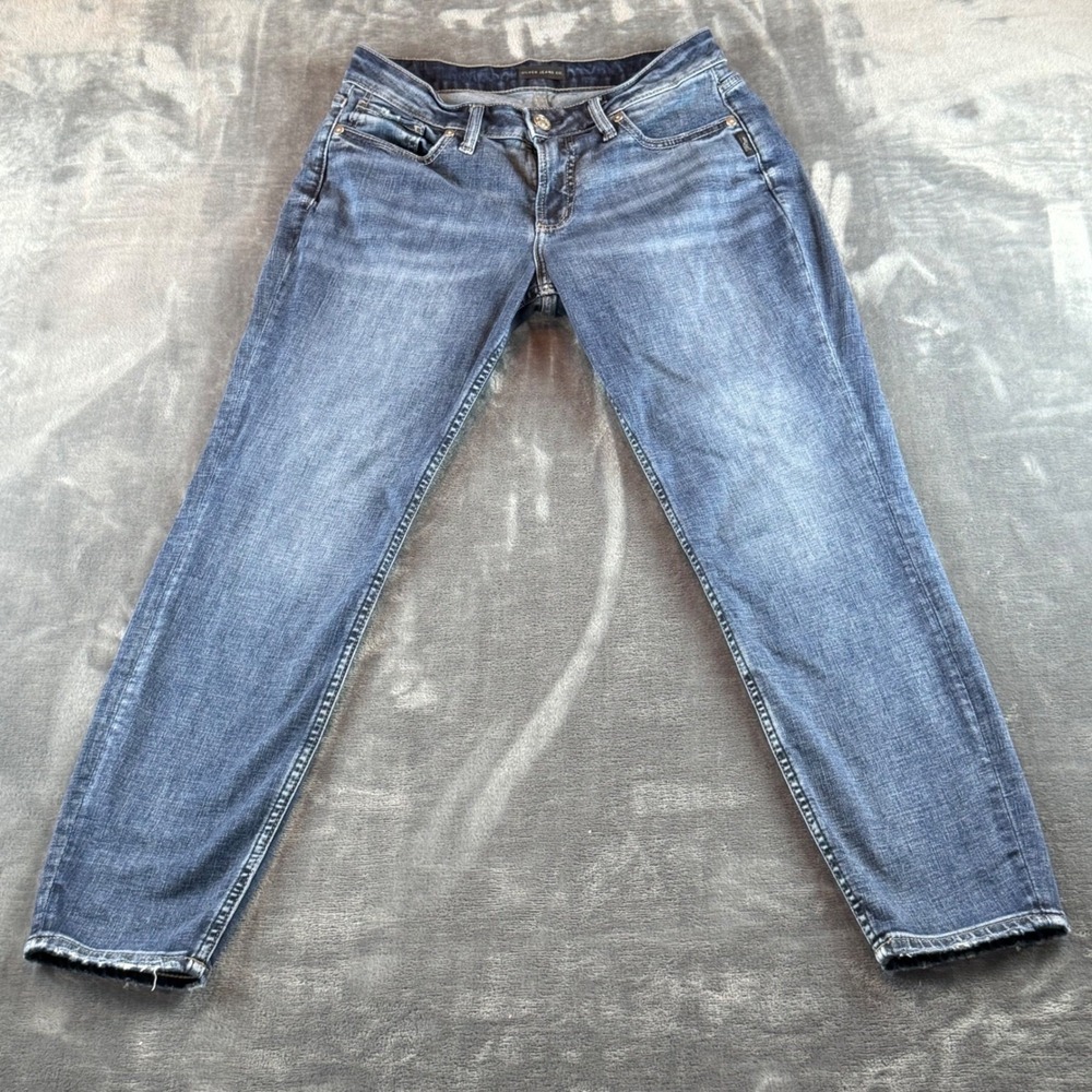 Silver Women's Jeans Suki Skinny Size 28X29 Mid‎ Rise Medium Wash